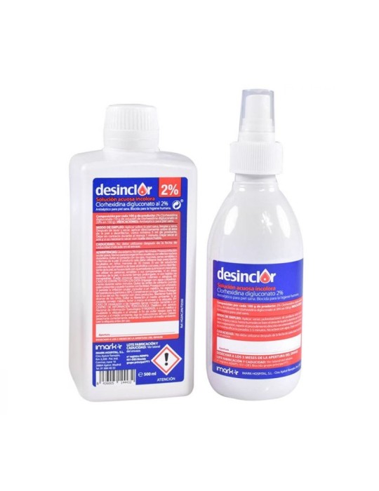 Clorhexidina Desinclor Solución acuosa 500 ml con tapón