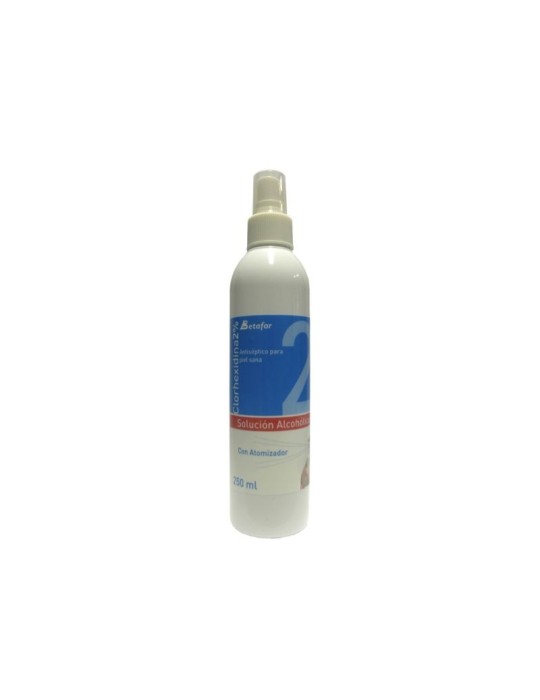 Clorhexidina Betafar Solución alcohólica 250 ml. con pulverizador