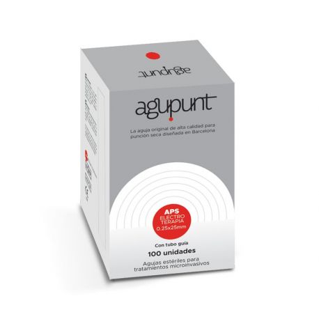 Agujas APS Electroterapia con guía (100 uds) Agu-Punt 0,30 x 40 - Blanca