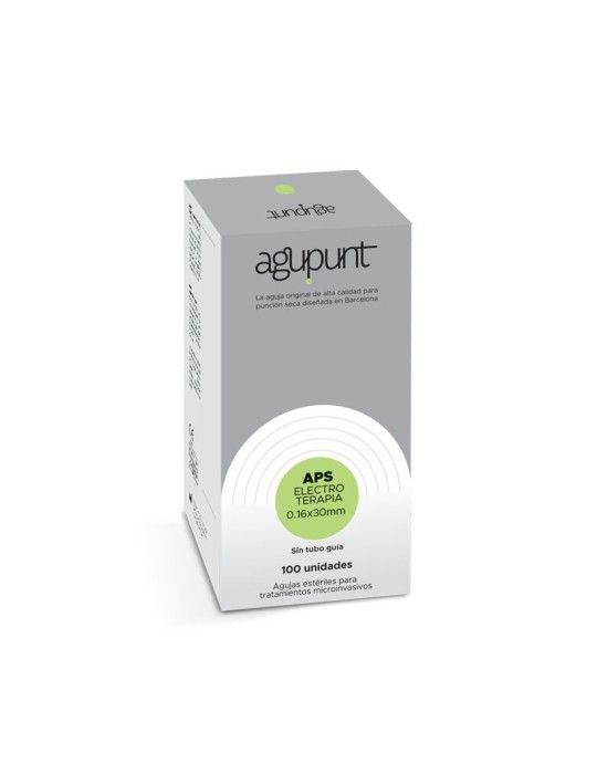 Agujas APS Electroterapia sin guía (100 uds) Agu-Punt 0,16 x 30 - Verde claro