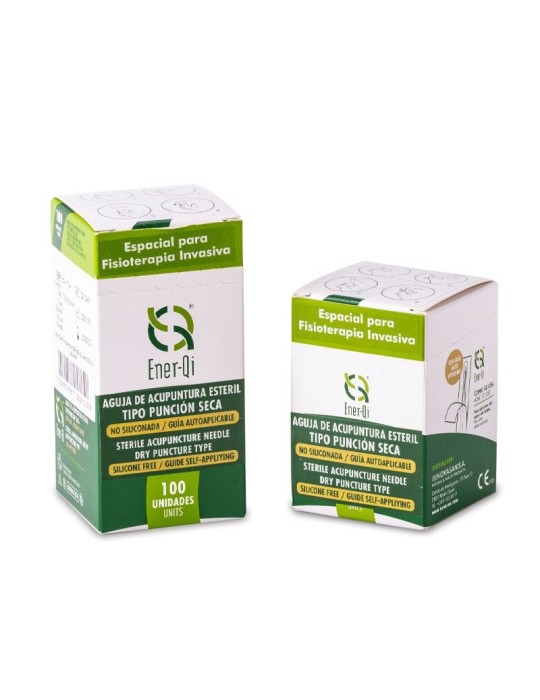 Agujas electroterapia con guía (100 uds) Ener-Qi 0,30x40mm