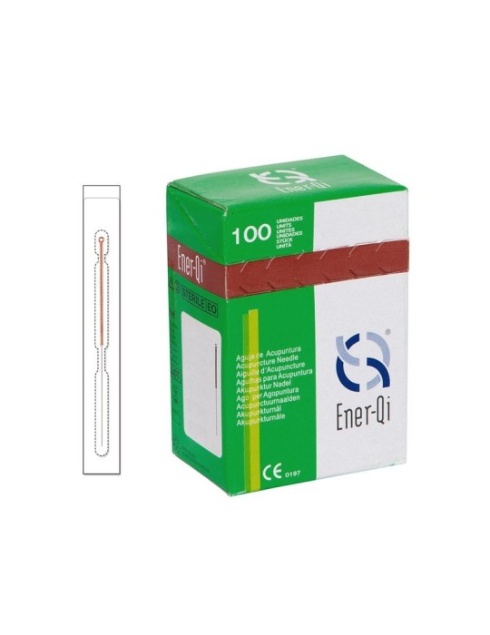 Aguja Cobre siliconada (100 uds) Ener-Qi 0,26x25 mm