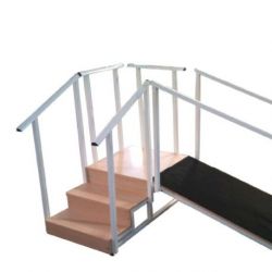Escalera y Rampa 3 peldaños - altura regulable