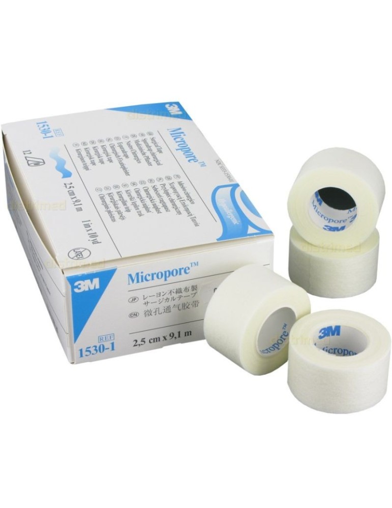 Esparadrapo Micropore papel 5 cm. x 9,14 m. - 6 rollos