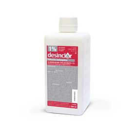 Desinclor solución antiséptico Clorhexidina Digluconato 1% , 500 ml.