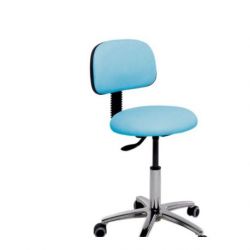 Taburete Circular Cromada Respaldo S4609