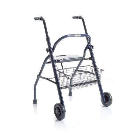 Andador con 2 ruedas y asiento completo