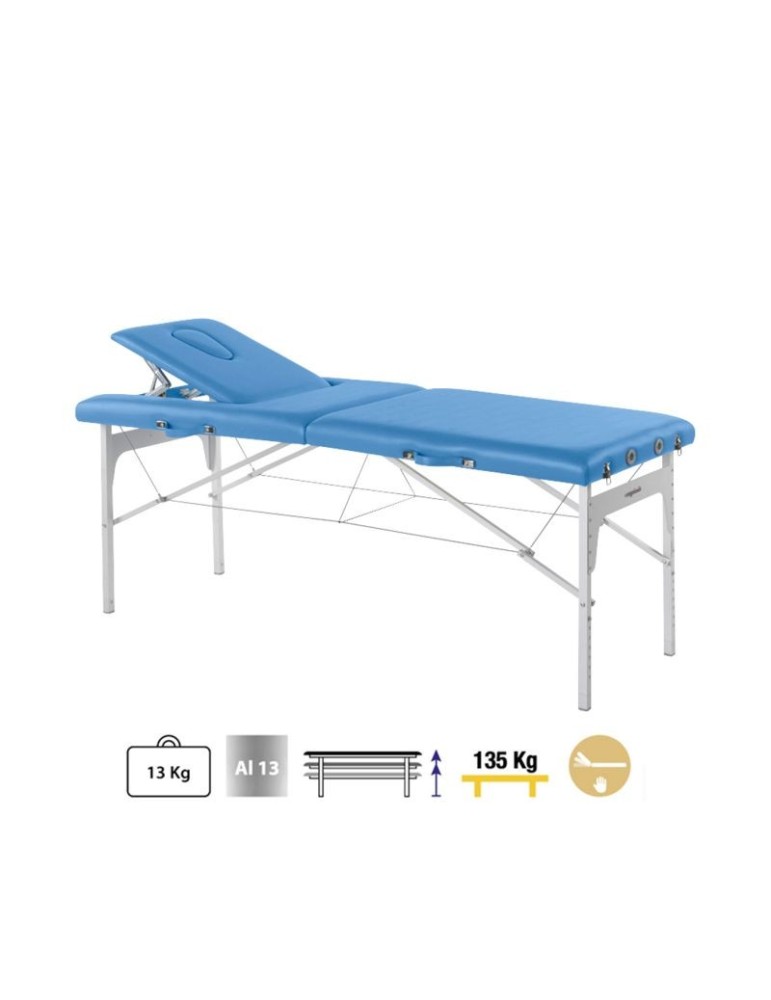 Camilla Plegable Aluminio C3409 70 x 192 cm. Respaldo T23