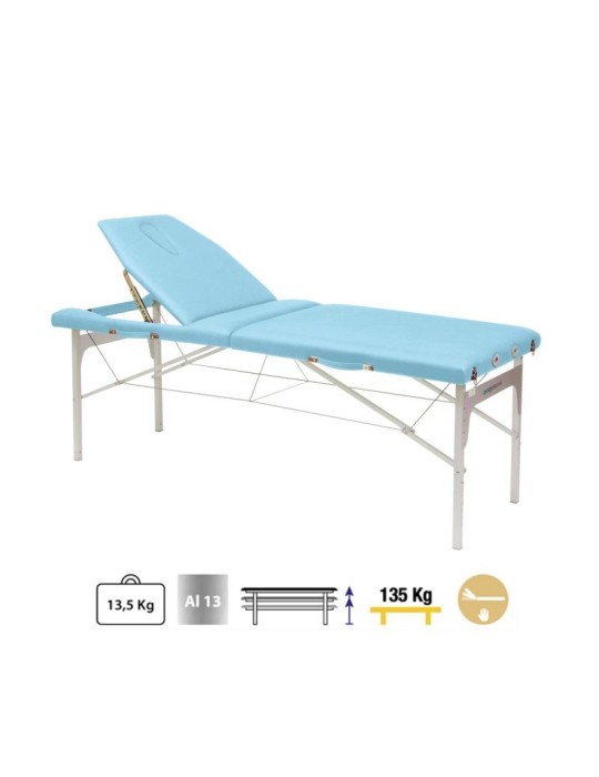 Camilla Plegable Aluminio C3414 70 x 182 cm. Respaldo T22