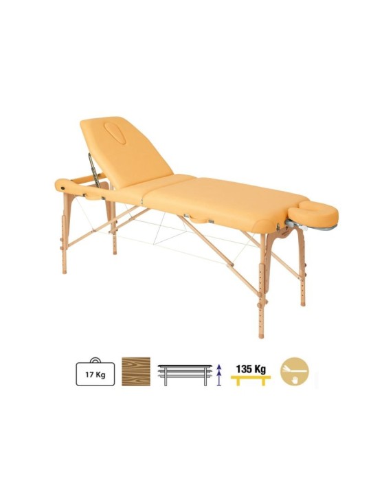 Camilla Plegable Madera C3616 70 x 186 cm. Respaldo T22