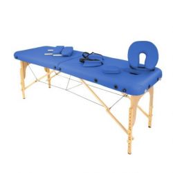 Camilla Plegable Madera sin respaldo HC Azul 60 x 186 cm