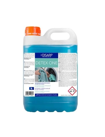 Detex One 5L. (Detergente líquido lavadora.Humectante). Caja 4 uds.