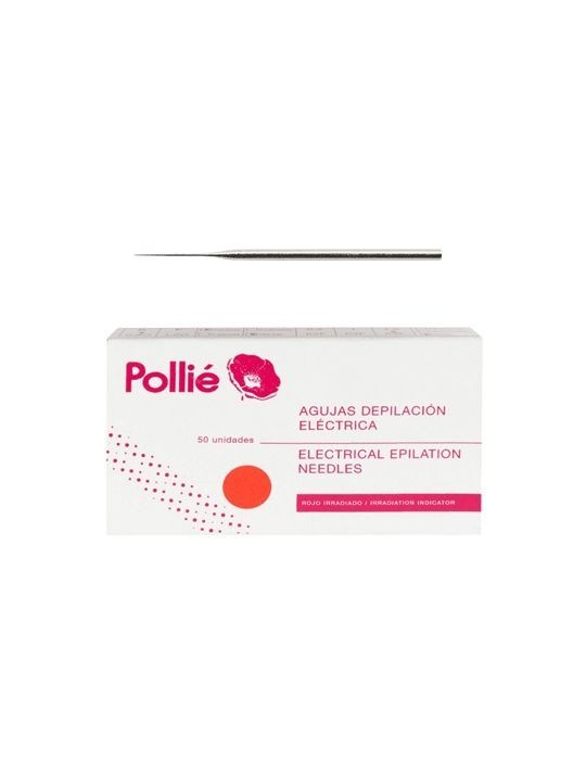 Agujas para depilación eléctrica Rectas, Cónicas 0,8 de acero inoxidable, 50 unid.