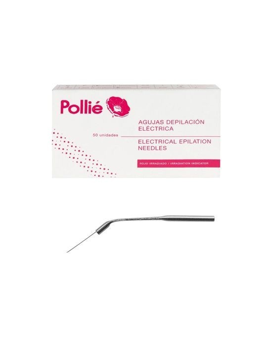 Agujas para depilación eléctrica Inclinadas 0,8 de acero inoxidable K3, 2 piezas, 50 unid.