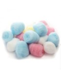 Algodón en bolitas de colores, 100 und.
