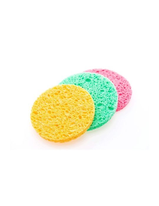 Esponjas para desmaquillar de 9 cm. de diámetro, 100 und.