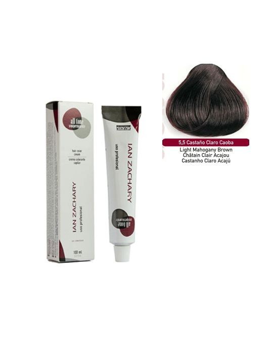 Ian Zachary Coloración s/amoniaco Nº 5.5 Castaño Claro Caoba 100 ml.