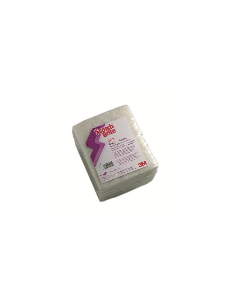 Estropajo Scotch Brite Fibra Blanca gruesa. Pack 10 uds.