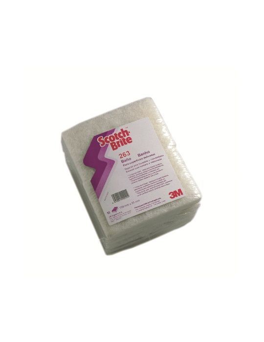 Estropajo Scotch Brite Fibra Blanca gruesa. Pack 10 uds.