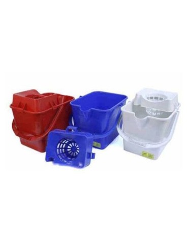 Cubo Fregona Rectangular Profesional 17 L. Negro con Escurridor
