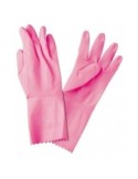 Guante Flocado Rosa, Pack 12 pares