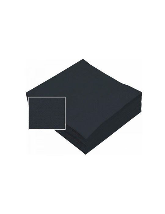 Servilleta 20x20 Punta - Punta NEGRO-BURDEOS, Caja 32 paq. 100 Unid.