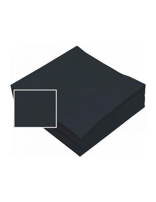 Servilleta 30x40 Punta - Punta 2/C  NEGRA-BURDEOS Plegada 1/6, 2.400 Unid.