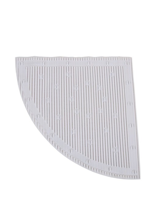 Stay Put alfombrilla antideslizante de ducha esquina blanco