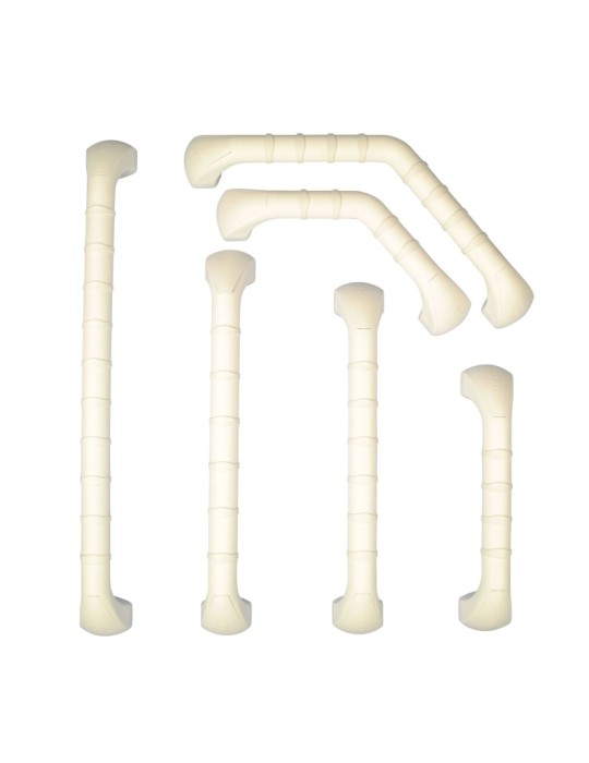 Asidero de pared Prima, 45 cm recto. Blanco