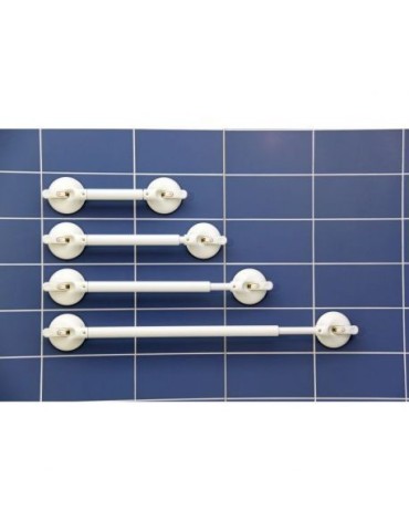 Soporte de pared, 2 mangos telescópicos. L 440-565 mm