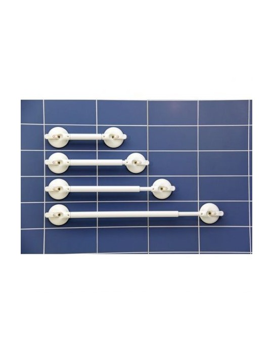 Soporte de pared, 2 mangos telescópicos. L 665-790 mm