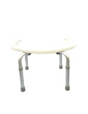 Taburete de ducha de aluminio de altura regulable sin respaldo