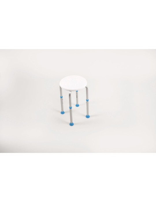 Taburete de ducha redondo, ajustable con 40 - 51 cm