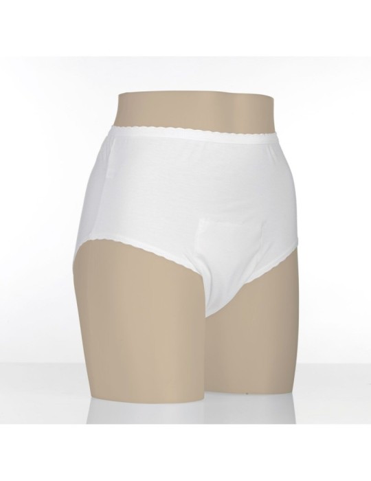 Ropa interior lavable Vida con bolsas fija compresas para señoras. XX-Largo