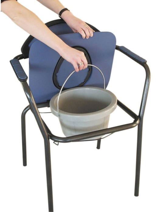 Silla con inodoro estándar. Azul