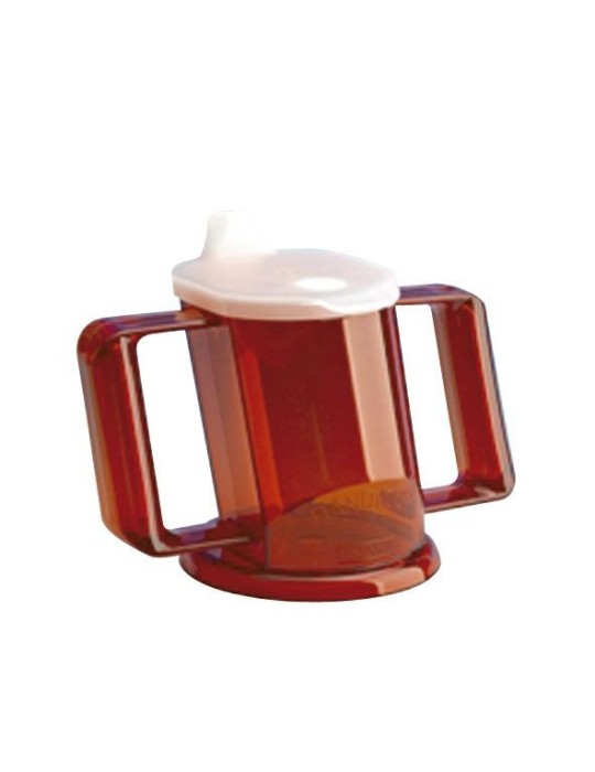 Taza Handycup con tapa. Rojo
