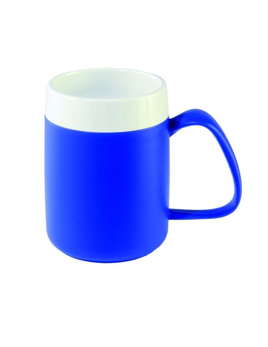 Taza  térmica con forma cónica azul
