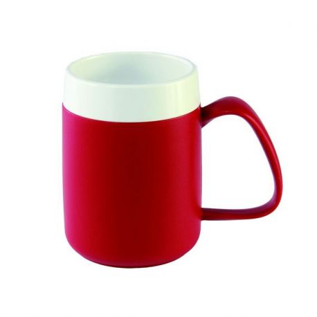 Taza térmica con forma cónica rojo