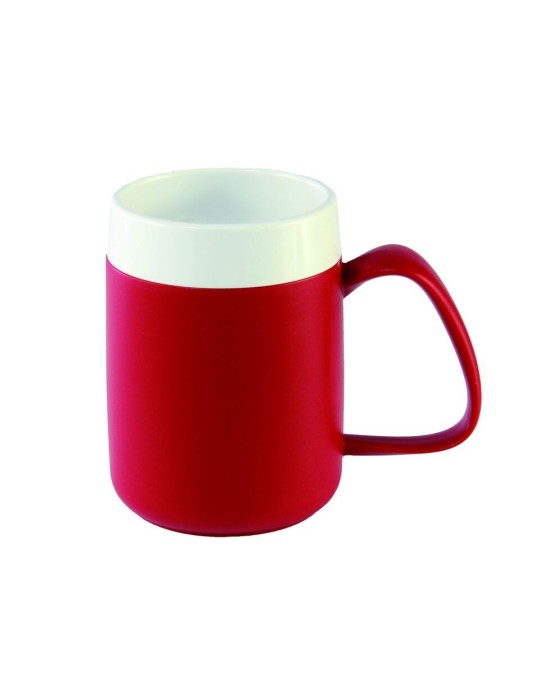 Taza  térmica con forma cónica rojo