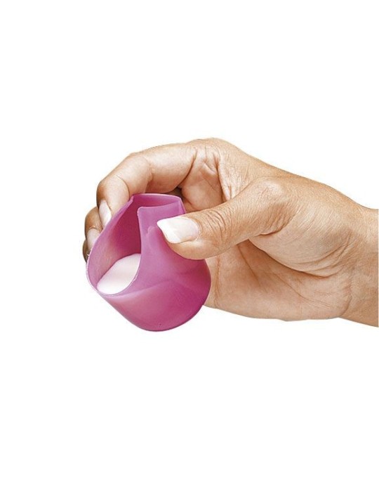 Vaso flexible para medicación color rosa