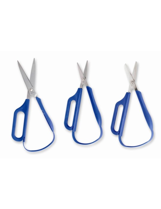 Tijera puntiaguda de ojo grande para diestros, 45 mm.