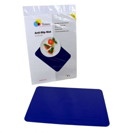 Alfombrilla anti-deslizante rectangular Able2 azul L 35,5 x B 25,5 cm