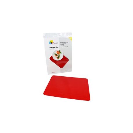 Alfombrilla anti-deslizante rectangular Able2 rojo L 35,5 x B 25,5 cm