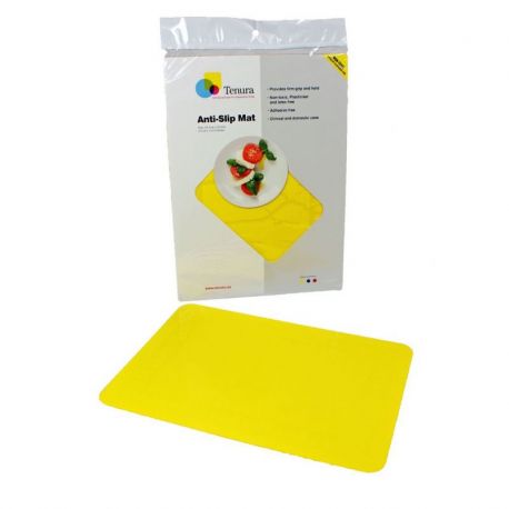 Alfombrilla anti-deslizante rectangular Able2 amarillo L 35,5 x B 25,5 cm