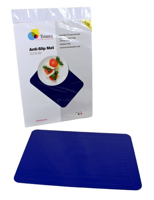 Alfombrilla anti-deslizante rectangular Able2 azul L 45,5 x B 38,5 cm