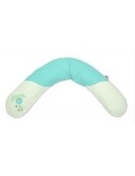 Funda para cojín de lactancia Theraline, 190 x 38 cm. Azul claro- Blanco