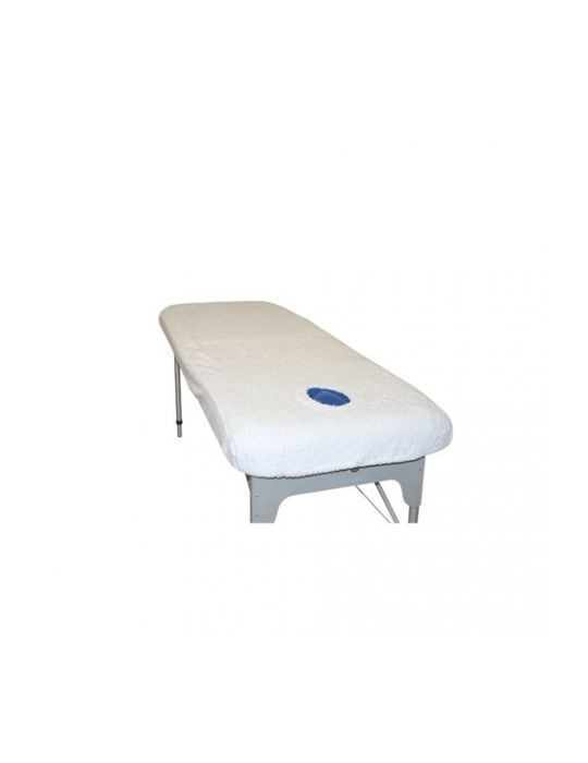 Sabanilla Ajustable de rizo blanca, 187x68 cm