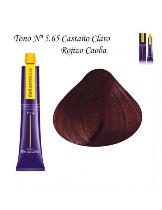 OFERTA - Tinte Salerm Visón 5,65 Castaño Claro Rojizo Caoba 75ml