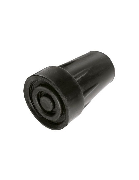 Contera para bastones y muletas 16 mm. Negro, pequeño. Contiene dos unidades.