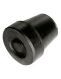 Contera para bastones y muletas 16 mm. Negro, grande.  Contiene dos unidades.